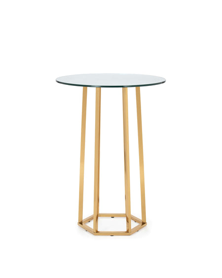 Hexagon High Table Gold