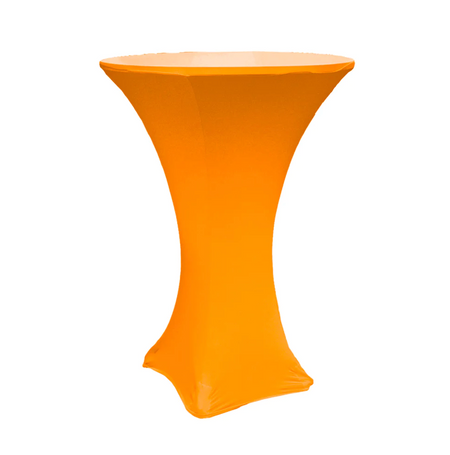 Spandex Cocktail Table Cover 30" Round - Orange