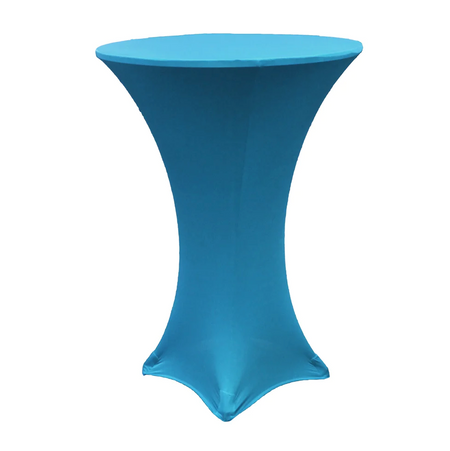 Spandex Cocktail Table Cover 30" Round - Aqua Blue