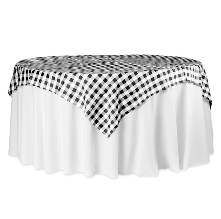 Gingham Checkered Square - Black