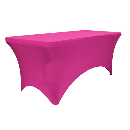 Rectangular 6 FT Spandex Table Cover - Fucsia