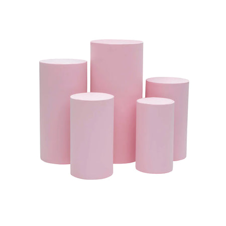 Spandex Pillar Covers for Metal Cylinder - ROSADO