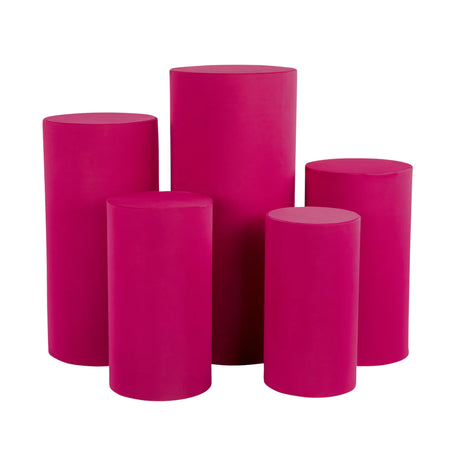 Spandex Pillar Covers for Metal Cylinder - FUCSIA